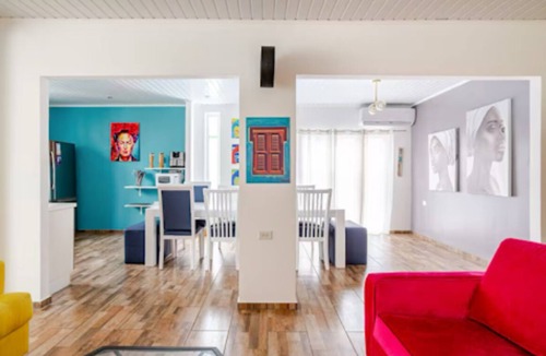 Oranjestad House | Modern Artsy City Home 2BR/2BA with Plunge Pool and a 3 min Walk to City Beach