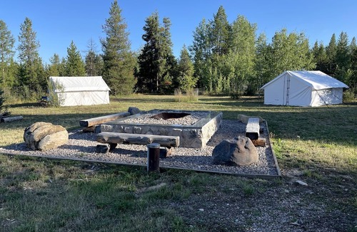 Polebridge Cabin | Secluded Off-Grid Cabin with Glacier Park Views and Wall Tents near Polebridge, Montana