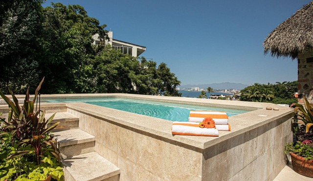 (CH) 3B/3B, Private pool and palapa on rooftop terrace, Views, Walk to Town in Puerto Vallarta