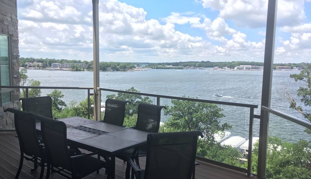Great views! Third floor end unit - Indoor parking! in Arnolds Park
