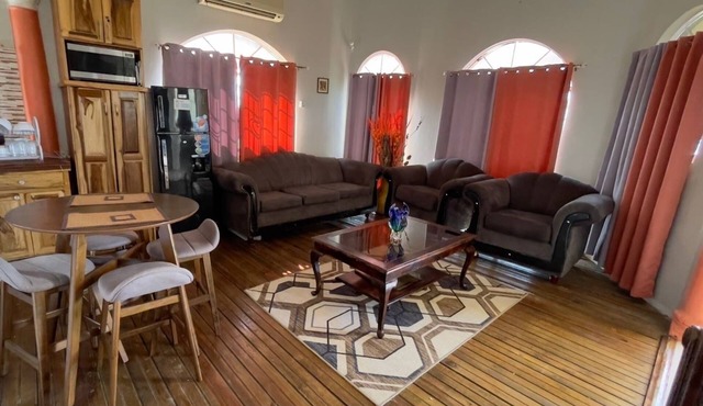 Ocean view property 10 minutes away from the airport with roof top terrace.