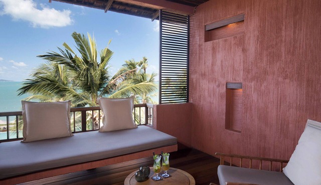 Oceanfront Retreat with Balcony, Pool, Gym & Stunning Sunset Views