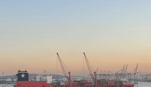 Perfect view of the Durban harbour