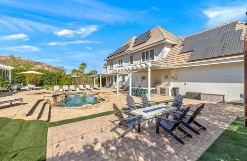 Palm Desert Villa | The Desert Castle with a Movie Theatre, golf, game room, sleeps 23