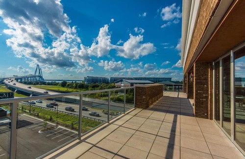 Charleston Apartment | Free Breakfast Buffet + Outdoor Pool + Free Wi-Fi | Balcony with Bridge and Harbor Views!