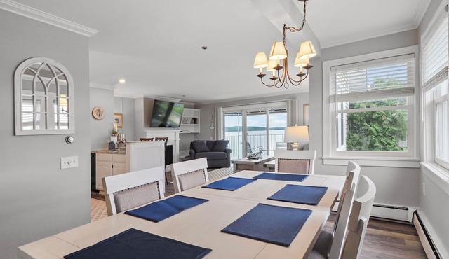 215 Water Street | Balcony Over Lake Charlevoix | Waterfront Stay | Fireplace
